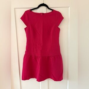 Loft Pink Cap Sleeve Drop-waist Dress